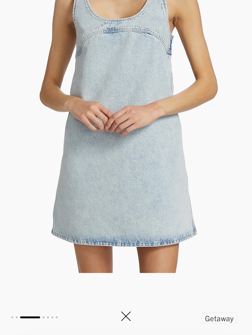 FRAME Micro Flare Light Blue Denim Dress Size XXS